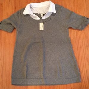 Dress barn top with collar